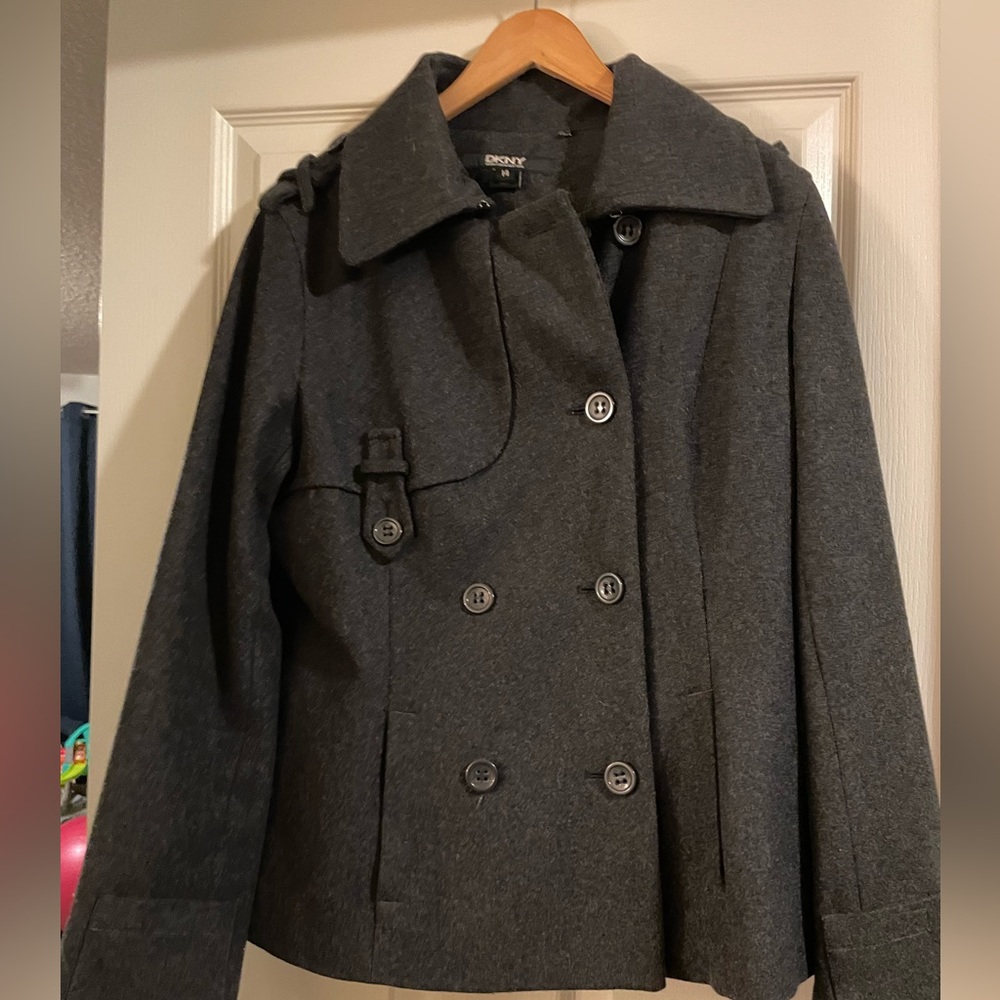 DKNY Dark Grey Peacoat